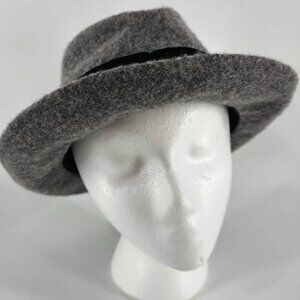 *Classic Men's OS Fedora Gray 100% Wool Casual Fall or Winter Hat